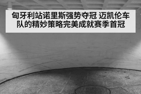 匈牙利站诺里斯强势夺冠 迈凯伦车队的精妙策略完美成就赛季首冠